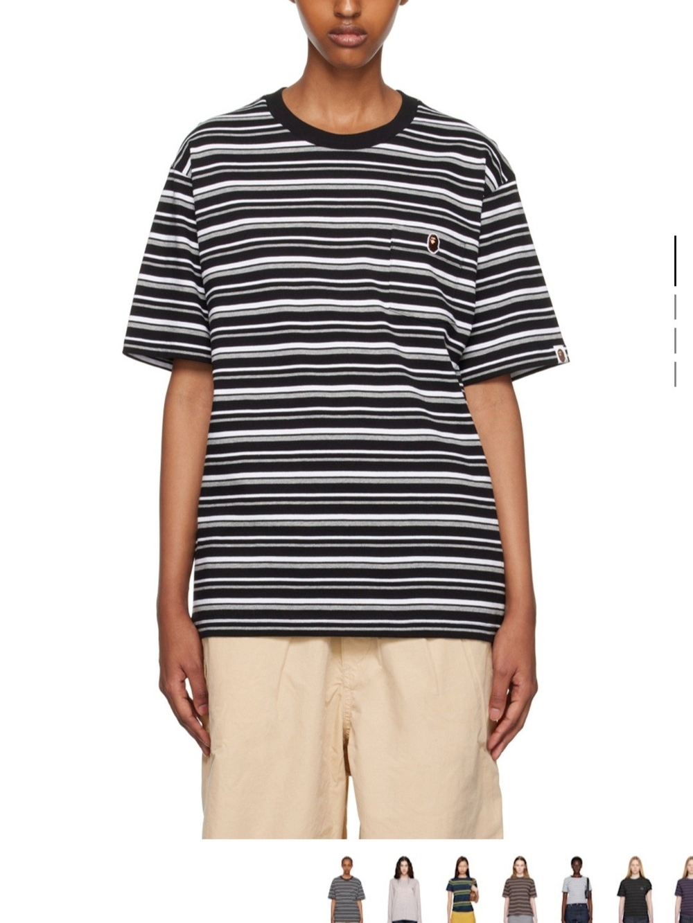 Striped Hoop One Point T-shirt